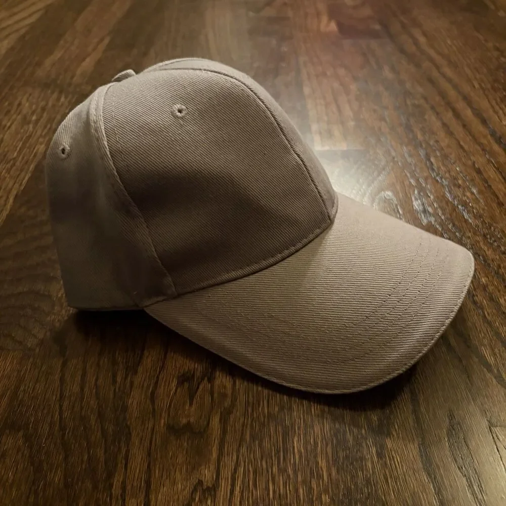 Christian Cross Embroidered Beige Baseball Dad Hat One Size